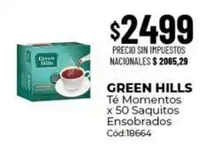 Diarco Green hills - té momentos x 50 saquitos ensobrados cód:18664 oferta