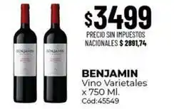Diarco Benjamin - vino varietales x 750 ml. cód:45549 oferta