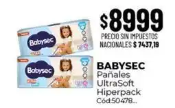 Diarco Babysec - pañales ultrasoft hiperpack cód:50478 oferta