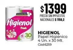 Diarco Higienol - papel higi9enico 4 un. x 30 mt. c3d:6259 oferta