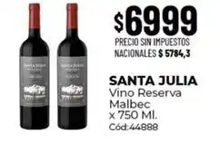 Diarco Santa julia - vino reserva malbec c ext{ó}d:44888 oferta
