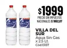 Diarco Villa del sur - agua sin gas x 2.5 lt. cód:13137 oferta