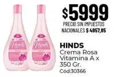 Diarco Hinds - crema rosa vitamina a x 350 gr. cód:30366 oferta