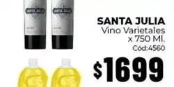 Diarco Santa julia - vino varietales x 750 ml. cód:4560 oferta