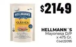Diarco Hellmann's - mayonesa d/p x 475 gr. cód:22095 oferta