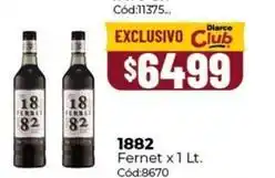 Diarco 1882 - fernet x 1 lt oferta