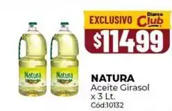 Diarco Natura - aceite girasol x 3 lt oferta