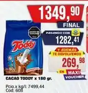 Maxiconsumo Toddy - cacao toddy x 180 gr oferta