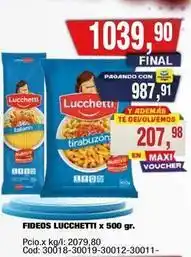 Maxiconsumo Lucchetti - fideos lucchetti x 500 gr oferta