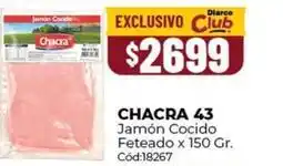 Diarco Jamón cocido feteado x 150 gr. cód:18267 oferta