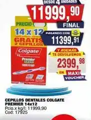 Maxiconsumo Colgate - cepillos dentales premier 14x12 oferta