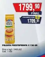 Maxiconsumo Presto pronta - polenta prestopronta x 730 gr oferta