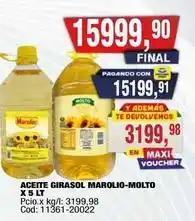 Maxiconsumo Molto - aceite girasol marolio oferta