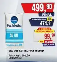 Maxiconsumo Dos estrellas - sal dos estrel fina x500 gr oferta