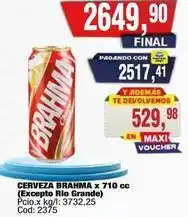 Maxiconsumo Brahma - cerveza x 710 cc oferta