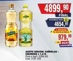 Maxiconsumo Cocinero - aceite girasol oferta