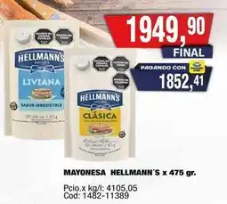 Maxiconsumo Hellmann's - mayonesa hellmann's x 475 gr oferta