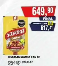 Maxiconsumo Savora - mostaza oferta