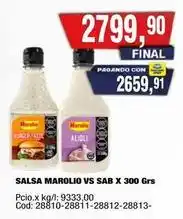 Maxiconsumo Marolio - salsa marolio vs sab x 300 grs cod: 28810-28811-28812-28813 oferta