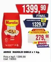 Maxiconsumo Marolio - arroz doble x 1 kg oferta