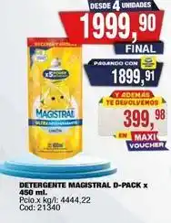 Maxiconsumo Magistral - detergente magistral d-pack oferta