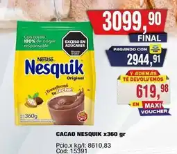 Maxiconsumo Origen - cacao nesquik oferta