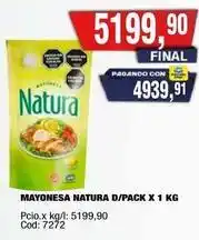 Maxiconsumo Natura - mayonesa d/pack x 1 kg oferta