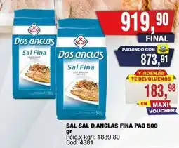 Maxiconsumo Dos anclas - sal sal d.anclas finapaq 500 gr oferta