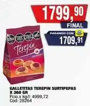 Maxiconsumo Terepin - galletitas surtipepepas x 360 gr oferta