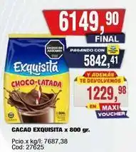 Maxiconsumo Exquisita - cacao choco-latada x 800 gr oferta