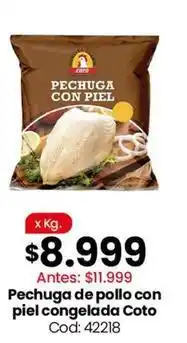 Coto Coto - pechuga de pollo con piel congelada oferta