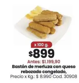 Coto Bastón de merluza con queso rebozado congelado, cod. 30908 oferta