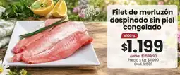 Coto Filet de merluzón despinado sin piel congelado oferta
