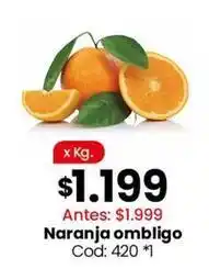Coto Naranja ombligo cod: 420 *1 oferta