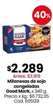Coto Good mark - milanesas de soja congeladas oferta