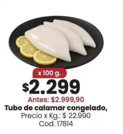 Coto Tubo de calamar congelado oferta