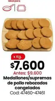 Coto Ideal - medallones/supremas de pollo rebozados congelados cod: 47460-47461 oferta
