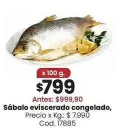 Coto Sábalo eviscerado congelado, cod. 17885 oferta