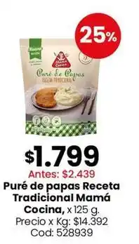 Coto Puré de papas receta tradicional mamá cocina, x 125 g oferta