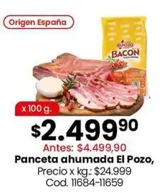 Coto Origen - panceta ahumada oferta