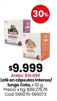 Coto Coto - café en cápsulas intenso/lungo oferta