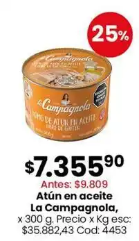 Coto La campagnola - atún en aceite oferta