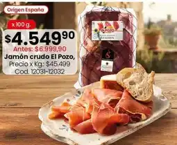 Coto Origen - jamón crudo el pozo, cod. 12031-12032 oferta