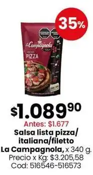 Coto La campagnola - salsa lista pizza/italiana/filetto oferta
