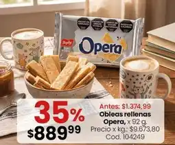 Coto Opera - obleas rellenas oferta
