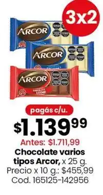 Coto Arcor - chocolate varios tipos oferta