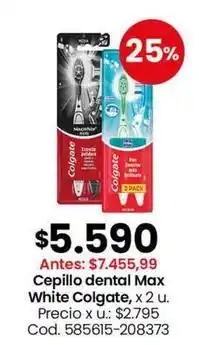 Coto Colgate - cepillo dental max white, x 2 u oferta