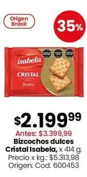 Coto Origen - bizcochos dulces cristal oferta