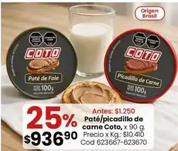 Coto Coto - paté/picadillo de carne oferta