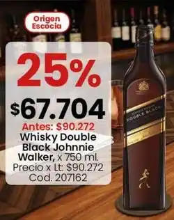 Coto Johnnie walker - whisky double black, x 750 ml. cod. 207162 oferta